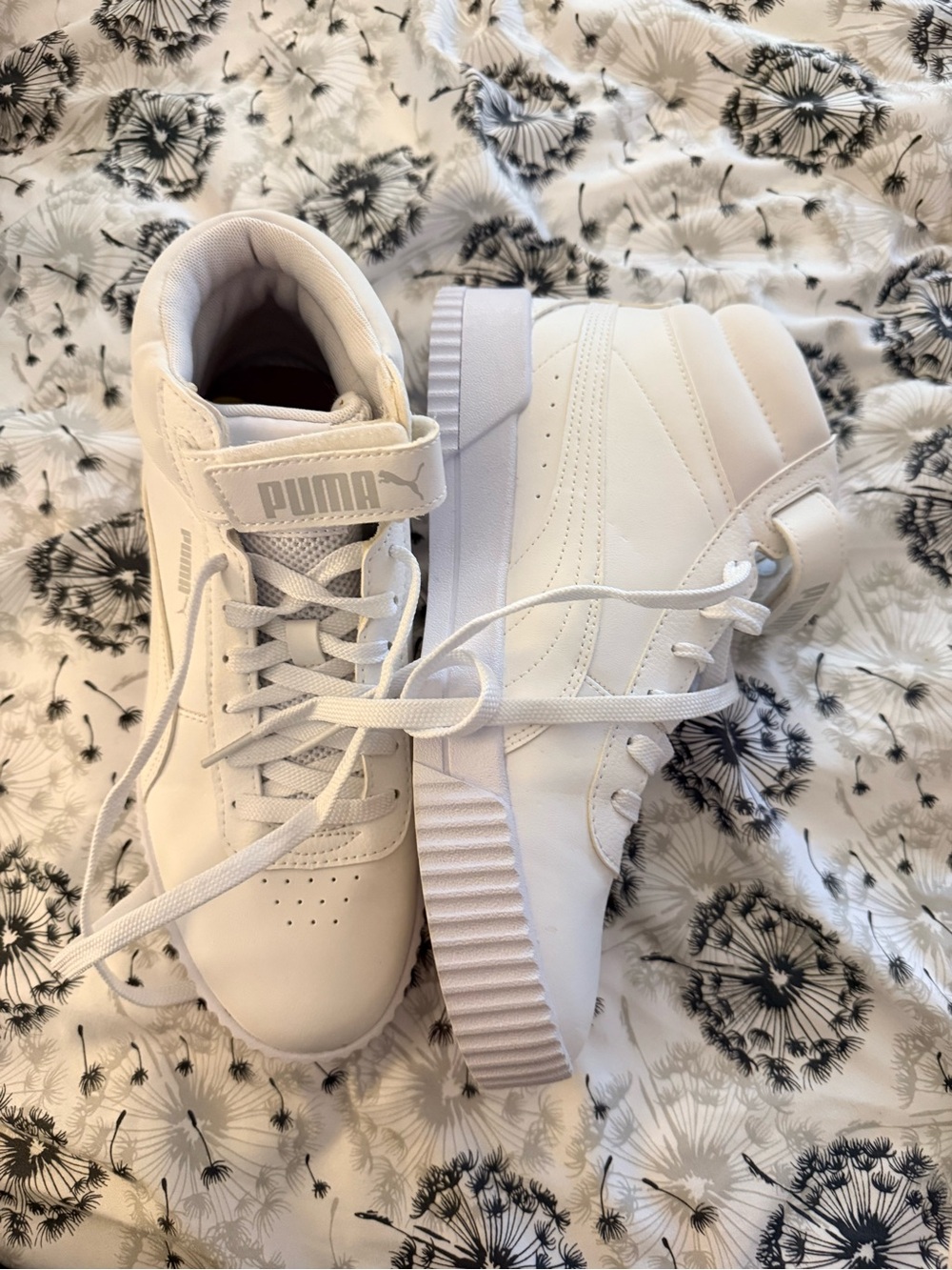 Puma White Platform High-Top Sneakers